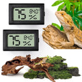 2-Pack 2-in-1 Thermometer & Hygrometer for Reptiles — Terrarium Tool for Reptiles and Amphibians Oasis Select 2pcs