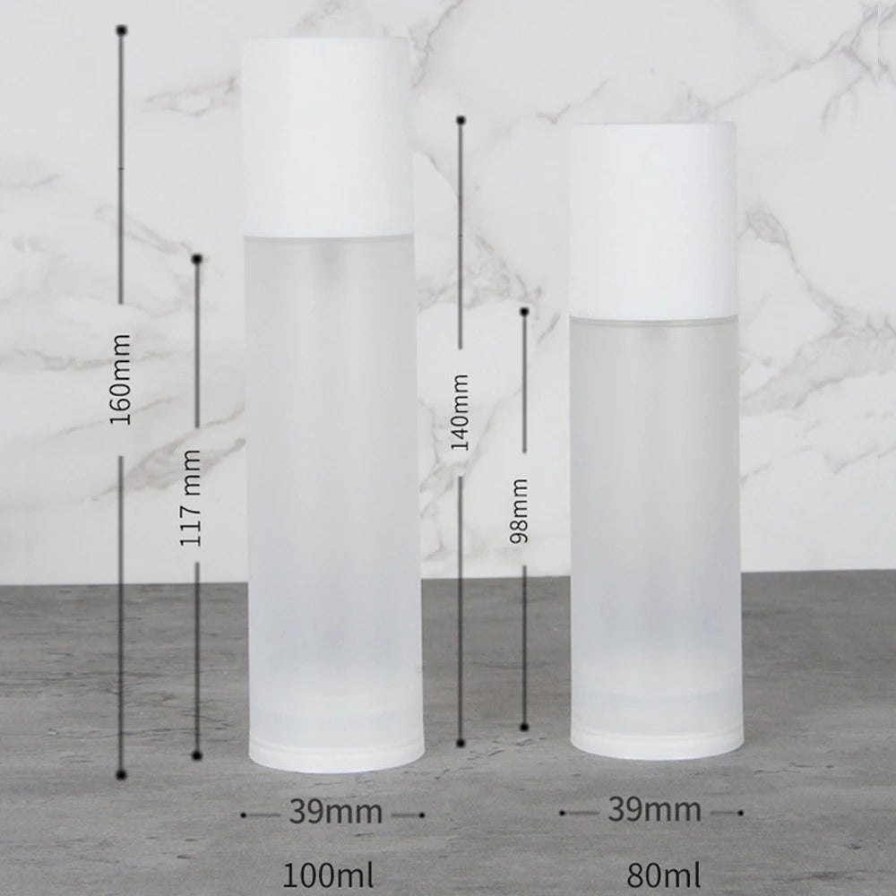 Airless Vacuum Pump Bottles 15ml–100ml | Travel Lotion Dispenser