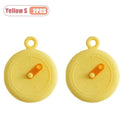 Food Cover Set Bowl Lids Heat Resistant Round Refrigerator Leftovers Universal Sealing Lids Reusable Kitchen Covers Oasis Select Yellow S-2PCS