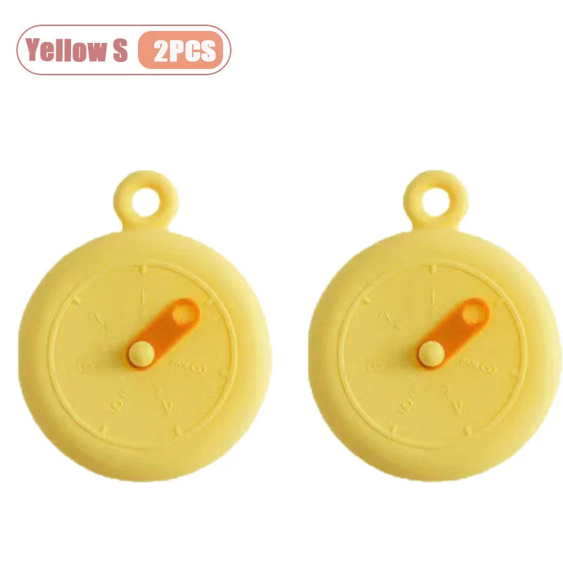Food Cover Set Bowl Lids Heat Resistant Round Refrigerator Leftovers Universal Sealing Lids Reusable Kitchen Covers Oasis Select Yellow S-2PCS