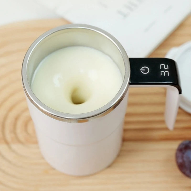Electric Coffee Mug with LED Temperature Display - One-Touch Operation, Suitable for Mixing Coffee, Milk, Tea, Blended Drinks Oasis Select