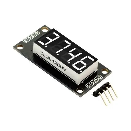 0.36 Inch 0.36" 4-Digit Red/Green/Yellow/Blue/White LED Digital Display Tube Decimal 7 Segments TM1637 Module For Arduino Oasis Select White