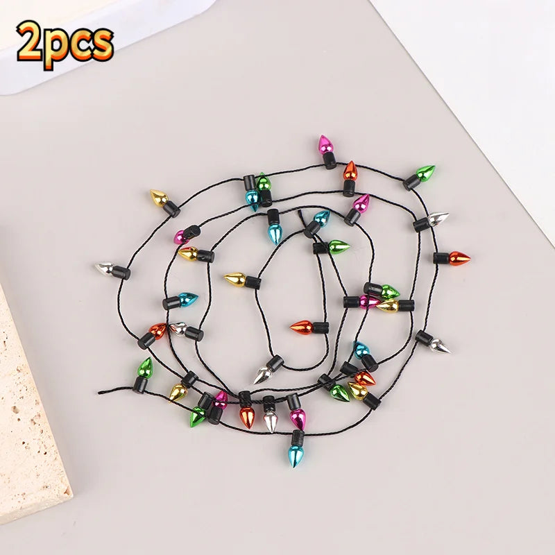 One Or 2pcs 1m Dollhouse String Lights Mini Furniture Accessories Fake Lights String Christmas Party Decoration Oasis Select MR-07