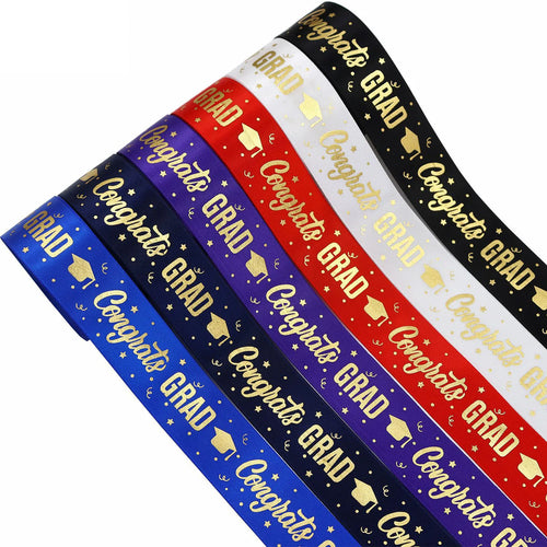 1 Roll，5 Yards Graduation Gift Packaging Ribbon,Decoration Party DlY Bow Ribbon, Graduation Ceremony CampusParty Supplies Oasis Select