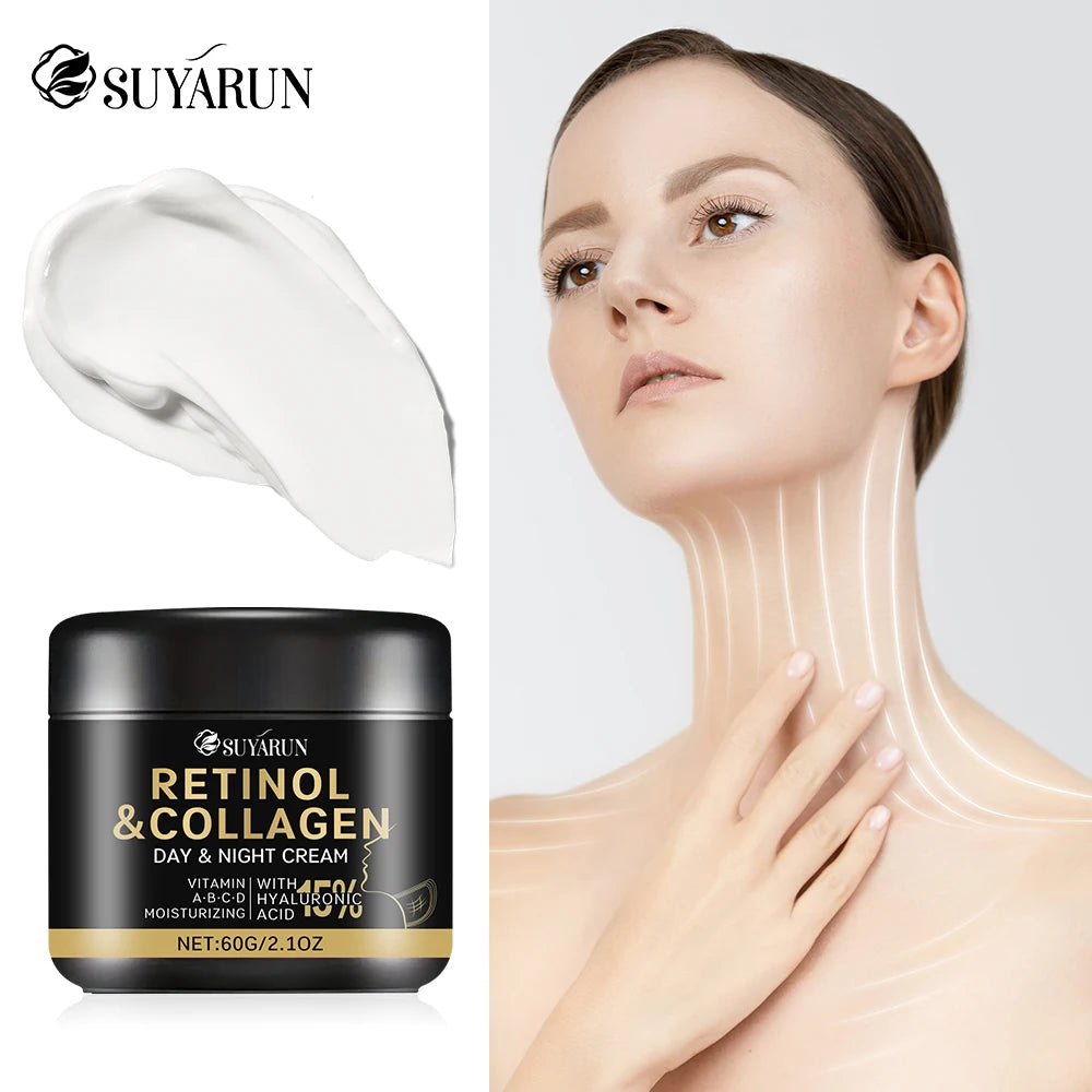 SUYARUN Retinol Collagen Neck Cream - Anti-Aging Firming Treatment for Wrinkles, Lifting Moisturizer (Organic, Unisex). Oasis Select