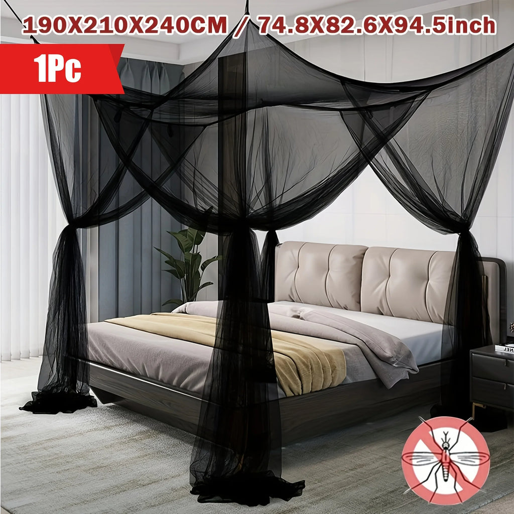 Quadrangle Mosquito Net, Floor To Ceiling Bed Canopy, Fits All Bed Sizes, Breathable Mosquito Proof Cover for Bedroom & Dorm Oasis Select