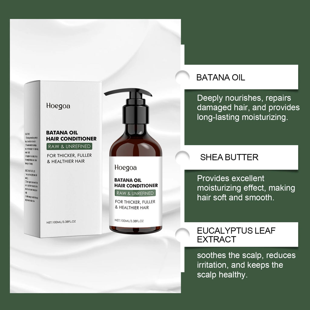 Batana Oil Hair Conditioner Strengthening Nourishing Improve Dryness Damaged Split Ends Glossy Smoothing Hair Growth Conditioner Oasis Select