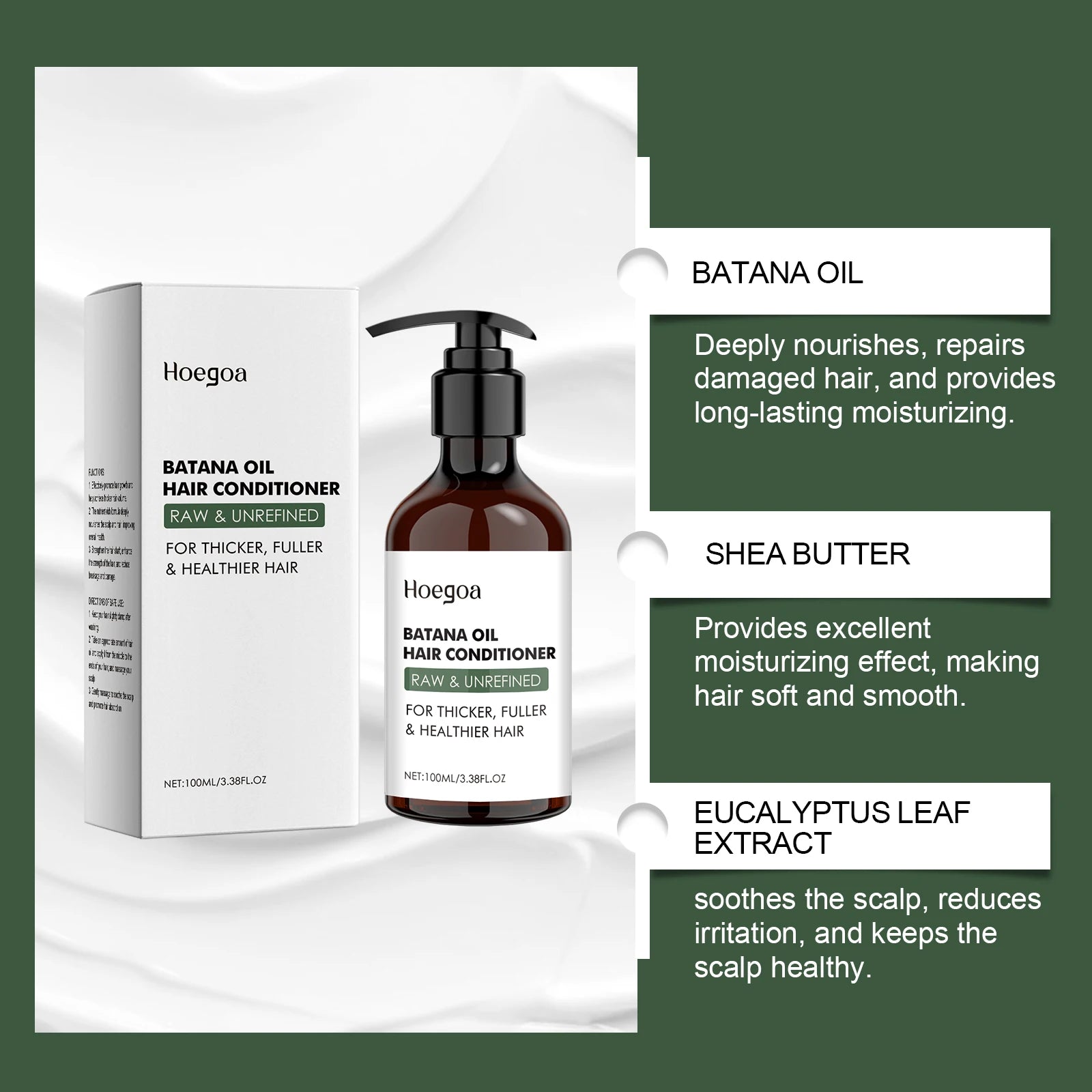 Batana Oil Hair Conditioner Strengthening Nourishing Improve Dryness Damaged Split Ends Glossy Smoothing Hair Growth Conditioner Oasis Select