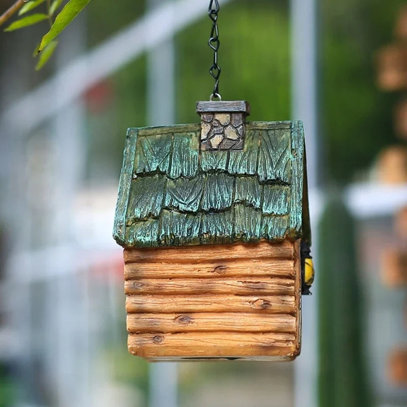 Resin Hanging Birds Nest Bird Cage Egg Caged Bird House Outdoor Decorative Nest Hanging Parrot Nest Houses Pet Bedroom N84C Oasis Select