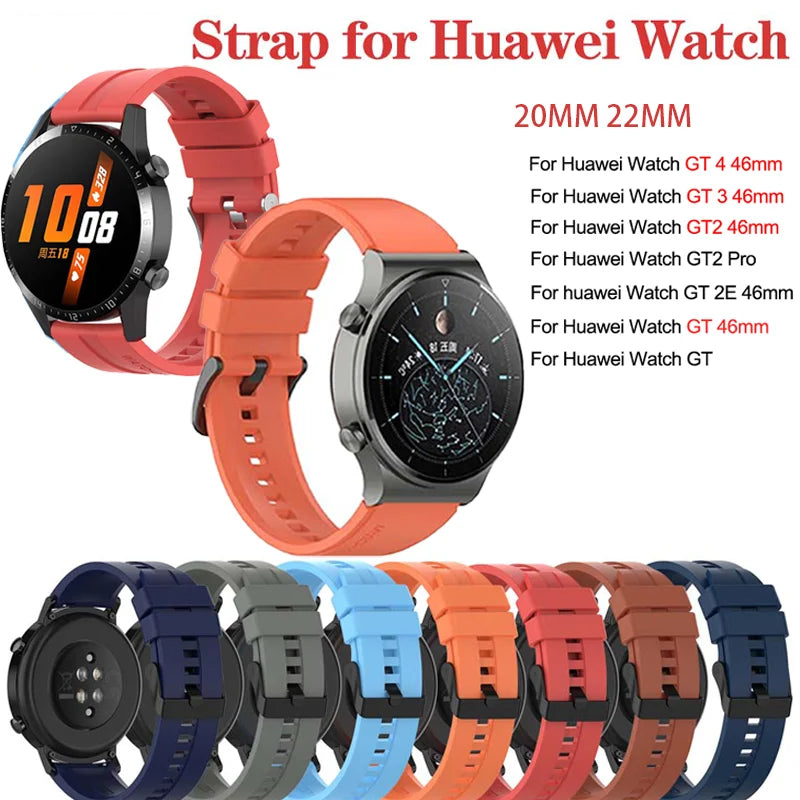 22mm Silicone Watch Band – Huawei GT2 Pro, GT3 & More Silicone Watch Band Oasis Select
