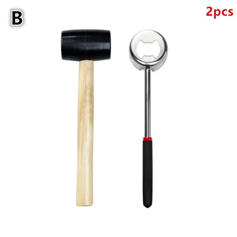 Creative Dual-Purpose Coconut Opener Hand Hole Puncher Hammer Kitchen Gadget Fresh Coconut Water Breaker Tool Oasis Select B