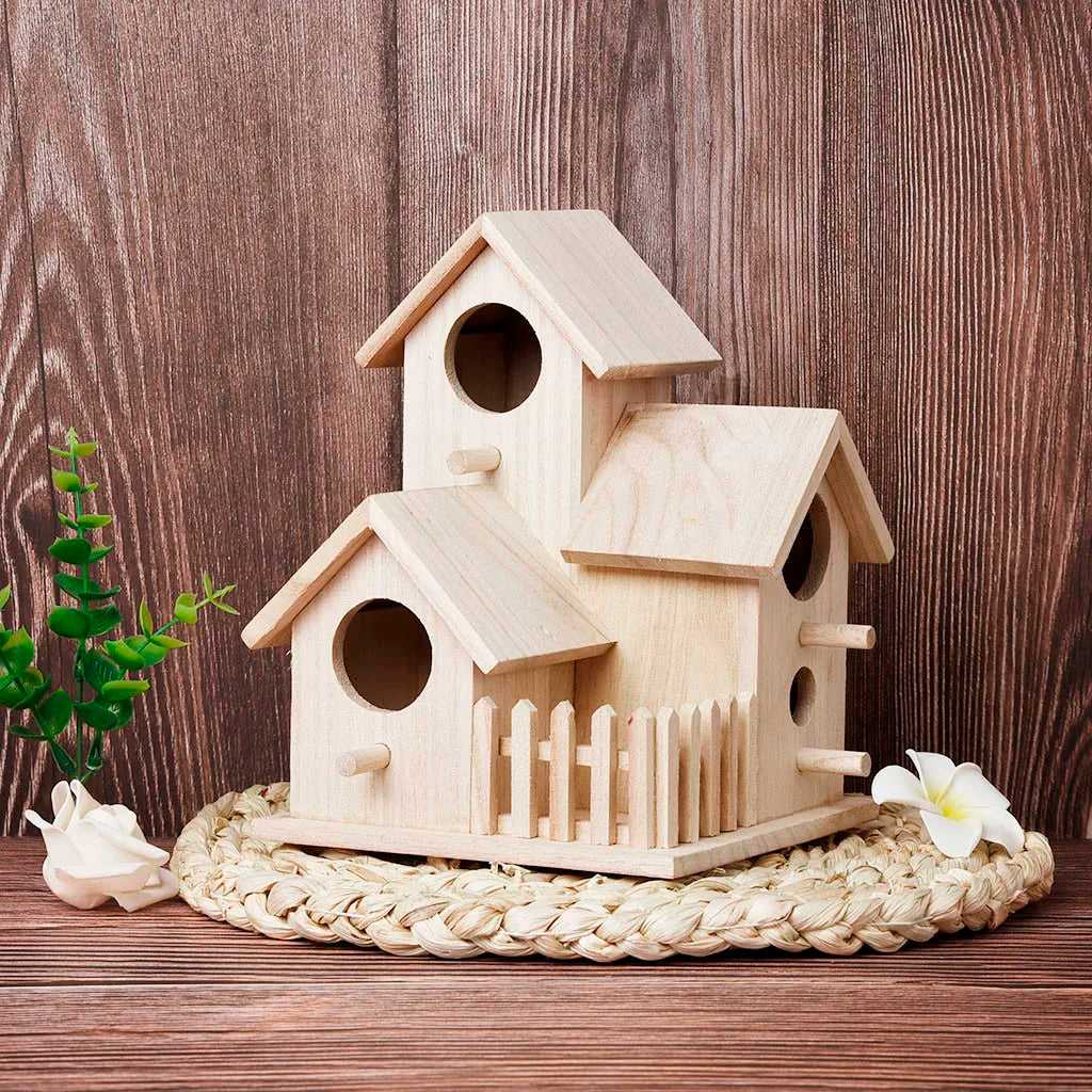 Wooden Hanging Birdhouse – Outdoor Garden Bird Nest Box Hanging Birdhouse Oasis Select