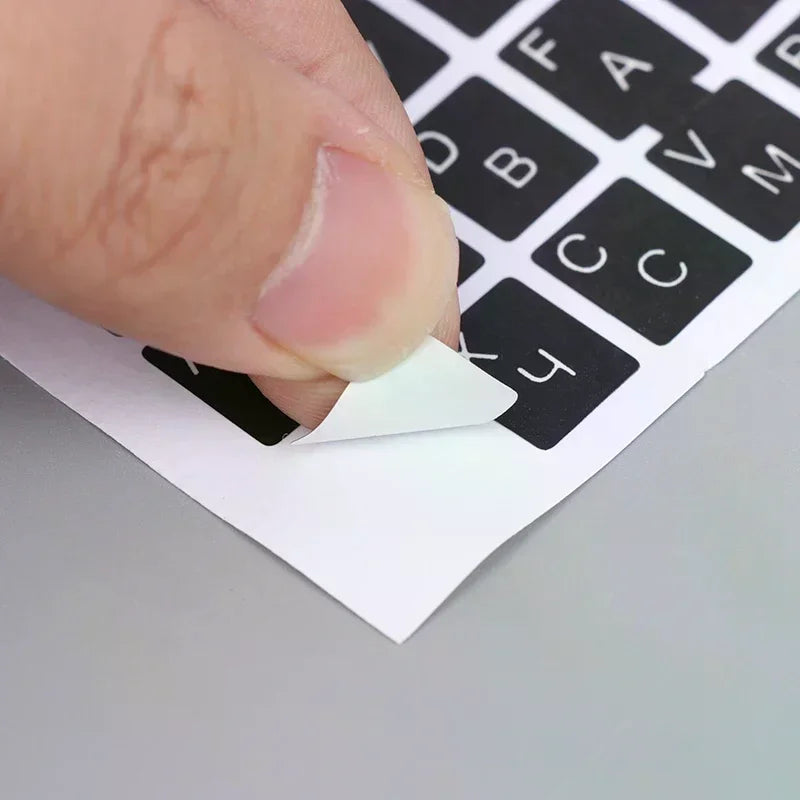 1Pc Ukraine Language Keyboard Sticker Black/Clear Background White Blue Red Black Letters Sticker For Universal PC Laptop Oasis Select
