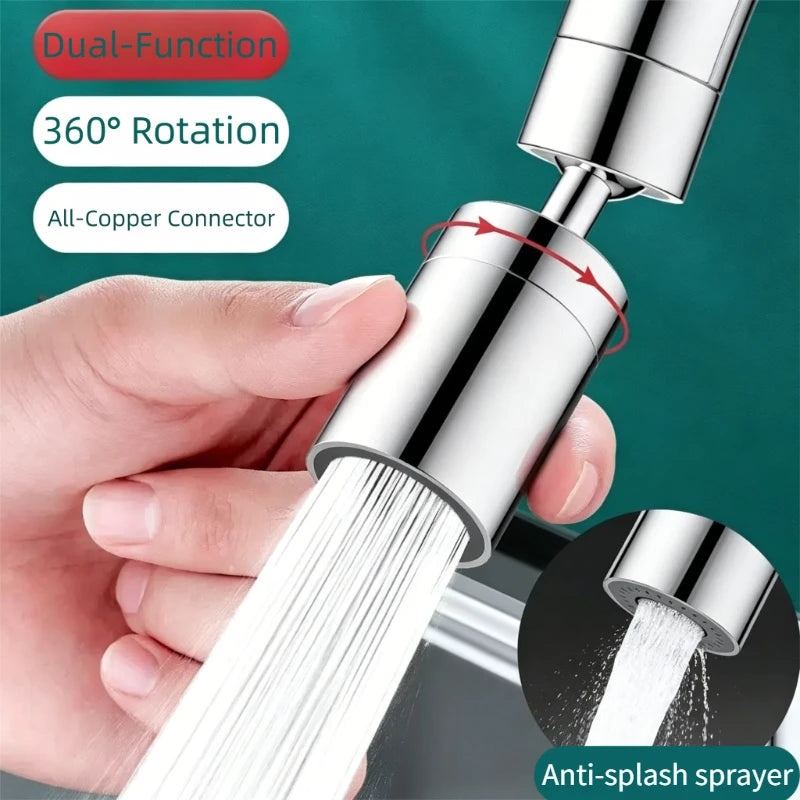 360° Rotating Faucet Aerator – 2-Mode Anti-Splash Tap Nozzle Faucet Aerator Oasis Select