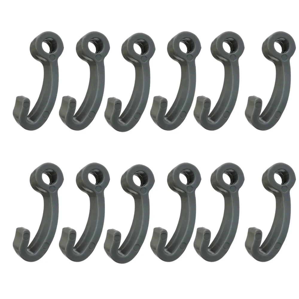 12PCS Plastic Snap Fasten Rope Hooks Clips for Inflatable Boat Dingy Fishing Raft Marine Boat Cover Oasis Select