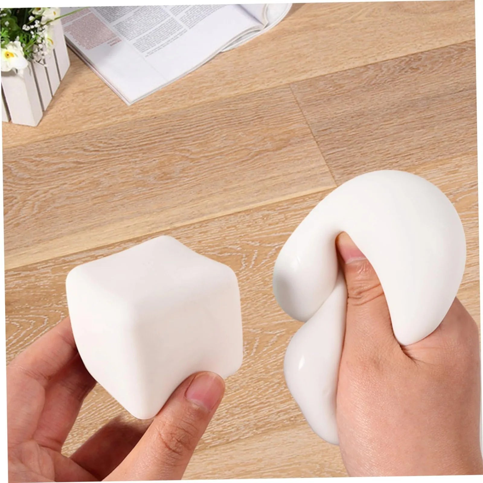 Squishy Tofu Stress Ball – Sensory Fidget Toy for Kids & Adults Sensory Fidget Toy Oasis Select