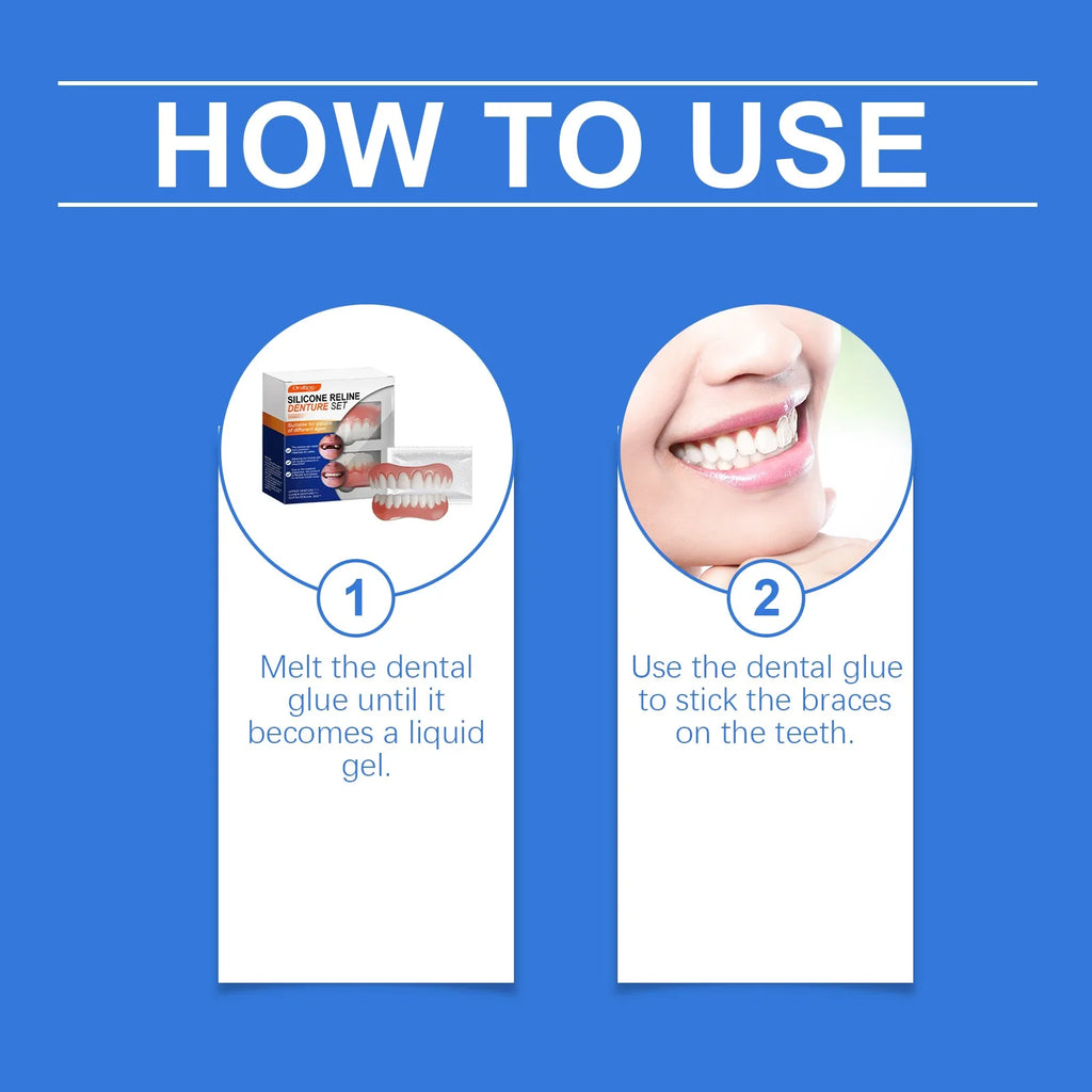 Denture Silicone Kit Denture Silicone Liners Soft Denture Kit Soft Denture Kit Teeth Upper And Lower Set Easy Use Braces Oasis Select