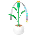 Portable Desktop Fly Fan Flower Pot Multi-Functional Fly Repellent Fan Soundless Foldable Insect Repellent Fan Camping Oasis Select White