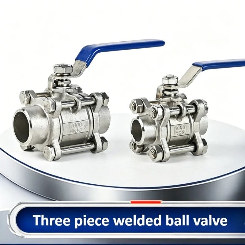 Stainless Steel BSP Thread Welding 1/2 "3/4" 1 "2" Ball Valve Three Piece Manual DN15 20 25 32 40 50 Industrial Pipeline Valve Oasis Select