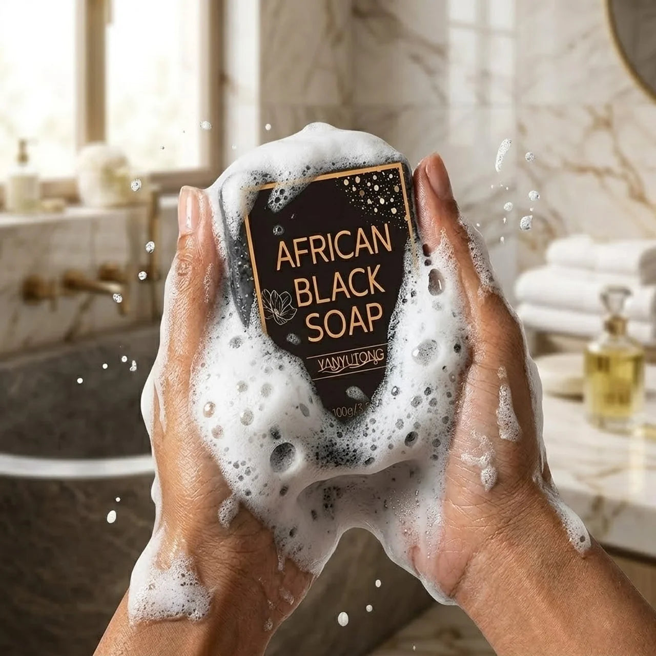 African Black Soap, Contains Shea Butter Oil, Moisturizing Cleansing Soap, Deep Cleansing, Hydrates the Skin, Enhances Skin Tone Oasis Select