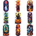 9-Pack Halloween Temporary Tattoos – Bats, Pumpkins & Ghosts
