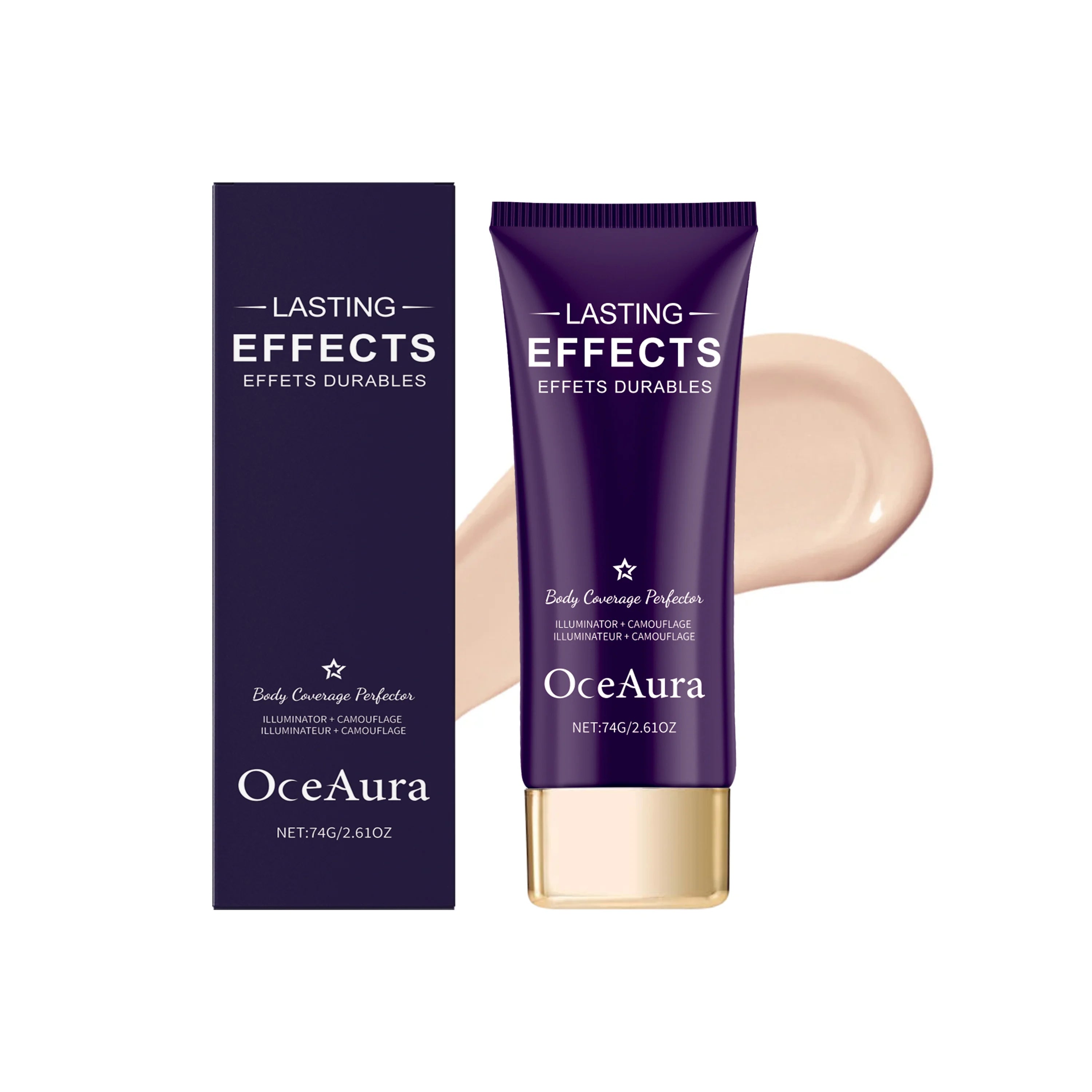 OceAura Lightweight Concealer & Foundation Cream – Full Coverage Concealer Foundation Oasis Select Ivory White Boxed