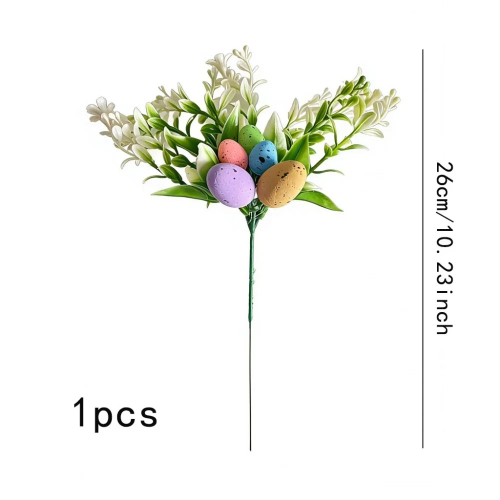 2025 Easter Egg Flower Bouquet, Artificial Flowers Berry Cuttings Spring Flower, Home Decoration, Simple Flower Ornaments Oasis Select Style 1