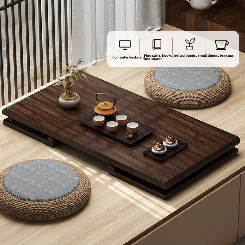 Multi-functional bay window small table tea table bed folding small coffee table balcony low table Oasis Select