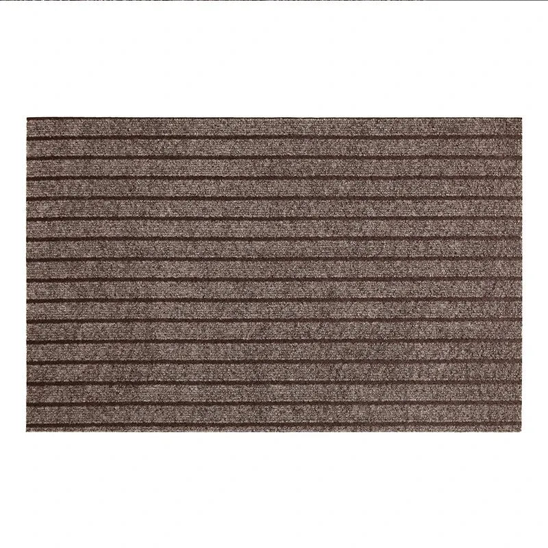 Modern Minimalist Square Floor Mat - Durable, Stain/Fade Resistant, Non-Slip Rubber Backing, Machine Washable for Indoor/Outdoor Oasis Select Coffee 400MMx600MM
