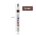 1/2pcs Oily Painting Pen Waterproof Permanent Graffiti Touch Up Tyre Marker Auto Rubber Tire Tread Mark Pen For Bike Cars Metal Oasis Select Brown