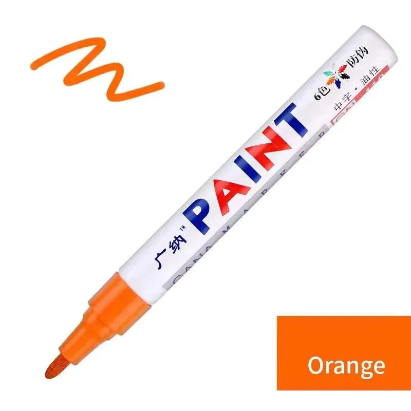 1pcs Permanent Waterproof Paint Marker Pen Car Tyre Rubber Tread Graffiti Artist Paintbrush School Office Supply Stationery Oasis Select Orange