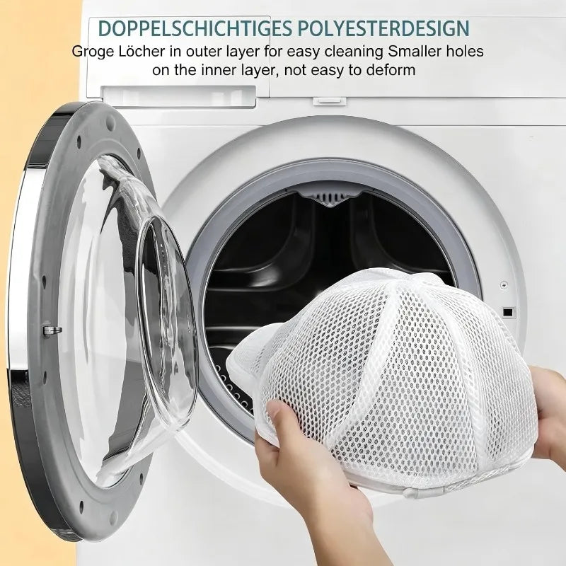 2pcs/set (Hat Washing Bag and Hat Rack) Baseball Cap Washer Set, Laundry Cleaning Accessories for Hat Washing, Closet Storage Oasis Select