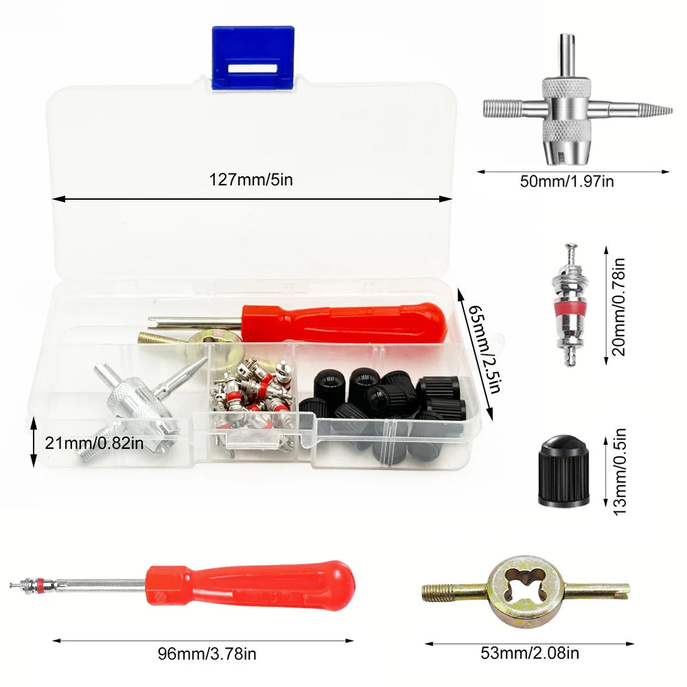 Car Bicycle Slotted Handle Tire Valve Stem Core Remover Screwdriver Tire Repair Install Tool Kit Auto Motorcycle Accessories Oasis Select