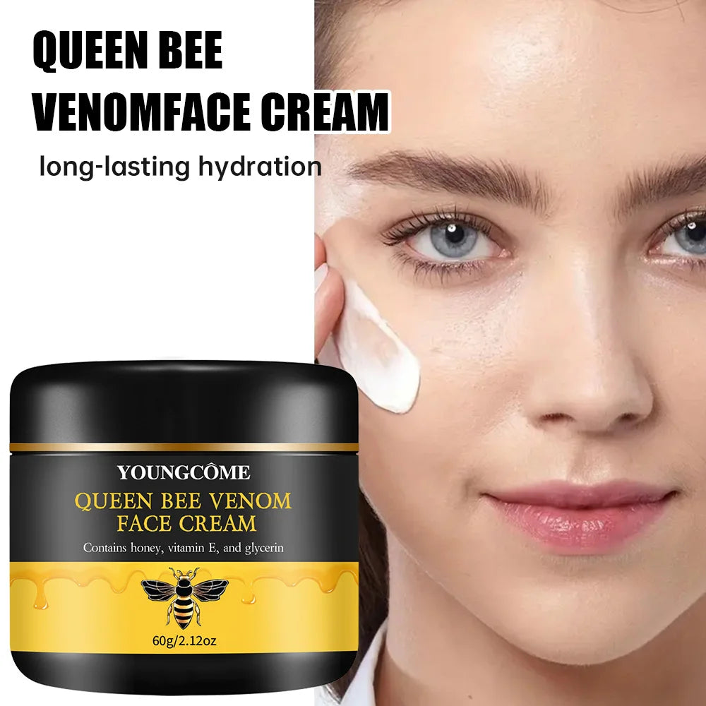 Queen Bee Venom Anti-Aging Face Cream - Collagen Boost & Deep Hydration, Wrinkle Reduction, Day/Night Moisturizer for All Skin Oasis Select