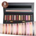 Fit Colors 12-Shade Eyeshadow Palette – Blush, Highlight & Contour