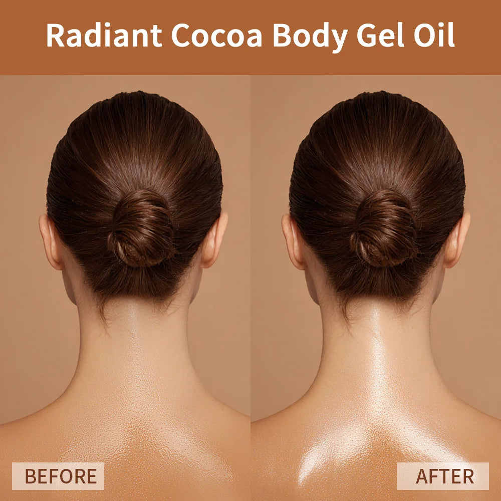 200ml Cocoa Body Oil Gel Moisturizing Hydration for Dry Skin Care Radiant Glowing Butter Treatment Nourishing Body Skin Care Oasis Select