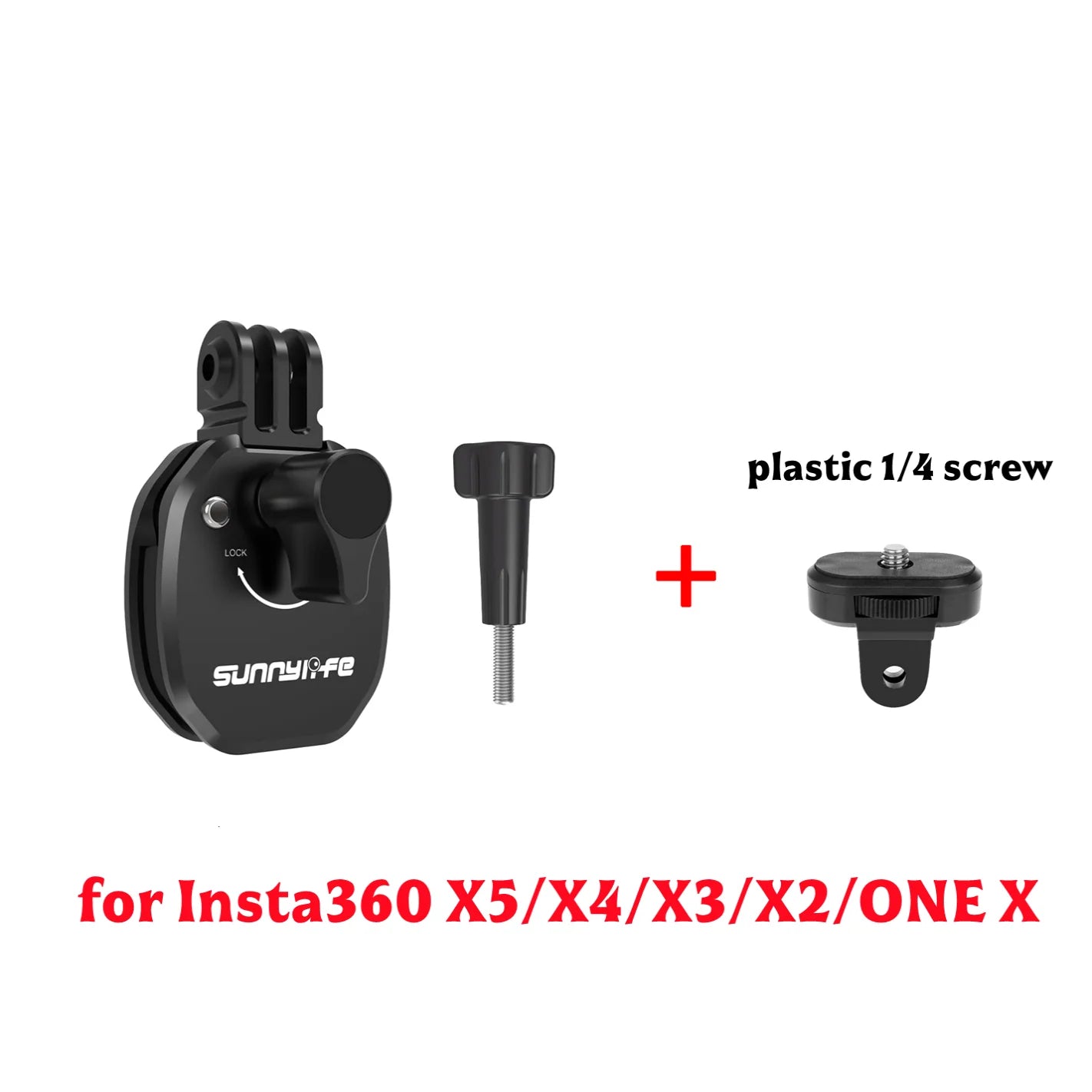 Sunnylife Metal Windshield Clip Mount for GoPro, DJI & Insta360