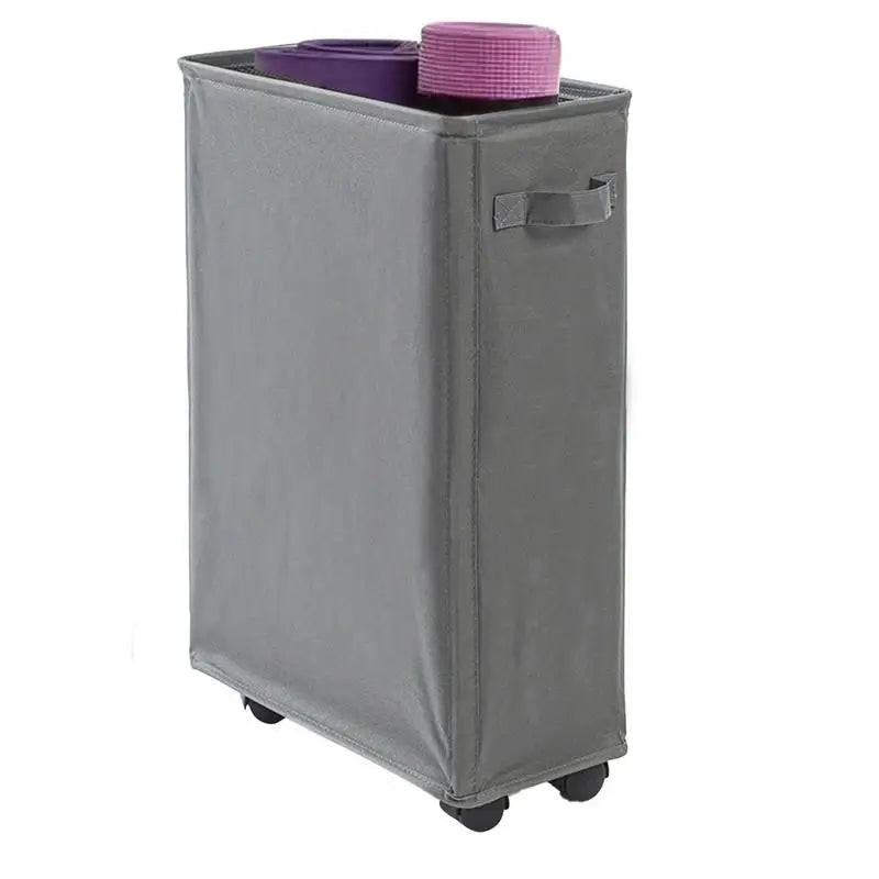 Foldable Laundry Baskets 42L Freestanding Narrow Corner Bin with Handle Dirty Clothes Storage for Washing Toys Clothes Towels Oasis Select