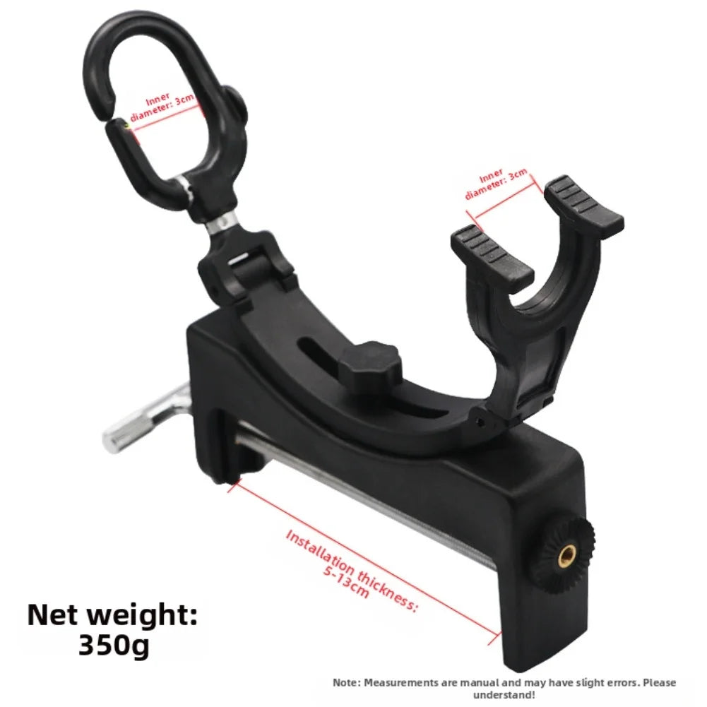 Fishing Rod Holder with 360 Degree Rotation and Tilt Adjustment Portable Clamp Locks Rods Securely on Boats Kayaks and Docks Oasis Select