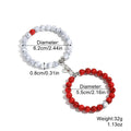 Natural Stone Bead Couple Bracelets Set – Heart Magnet, 2 Pcs