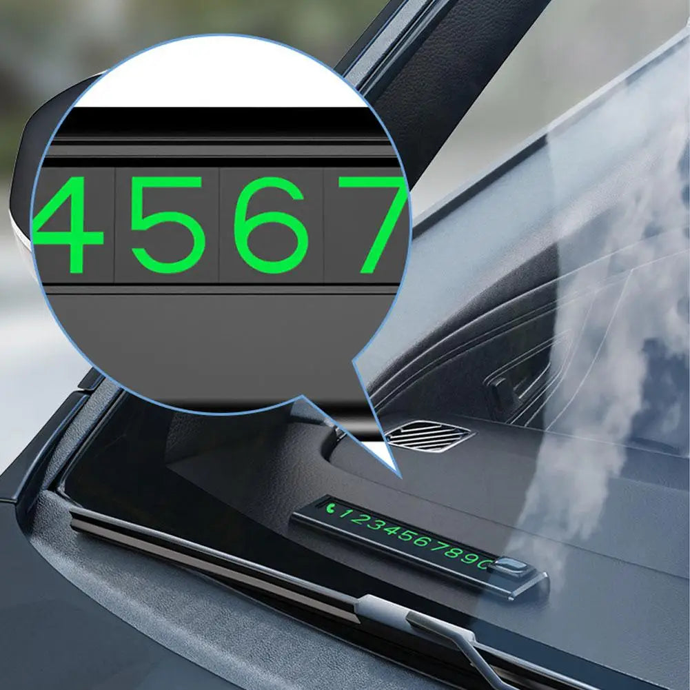 Car Styling Temporary Parking Card Plate Telephone Number Black/white Auto Phone Number Card Card Car Sticker Luminous Oasis Select