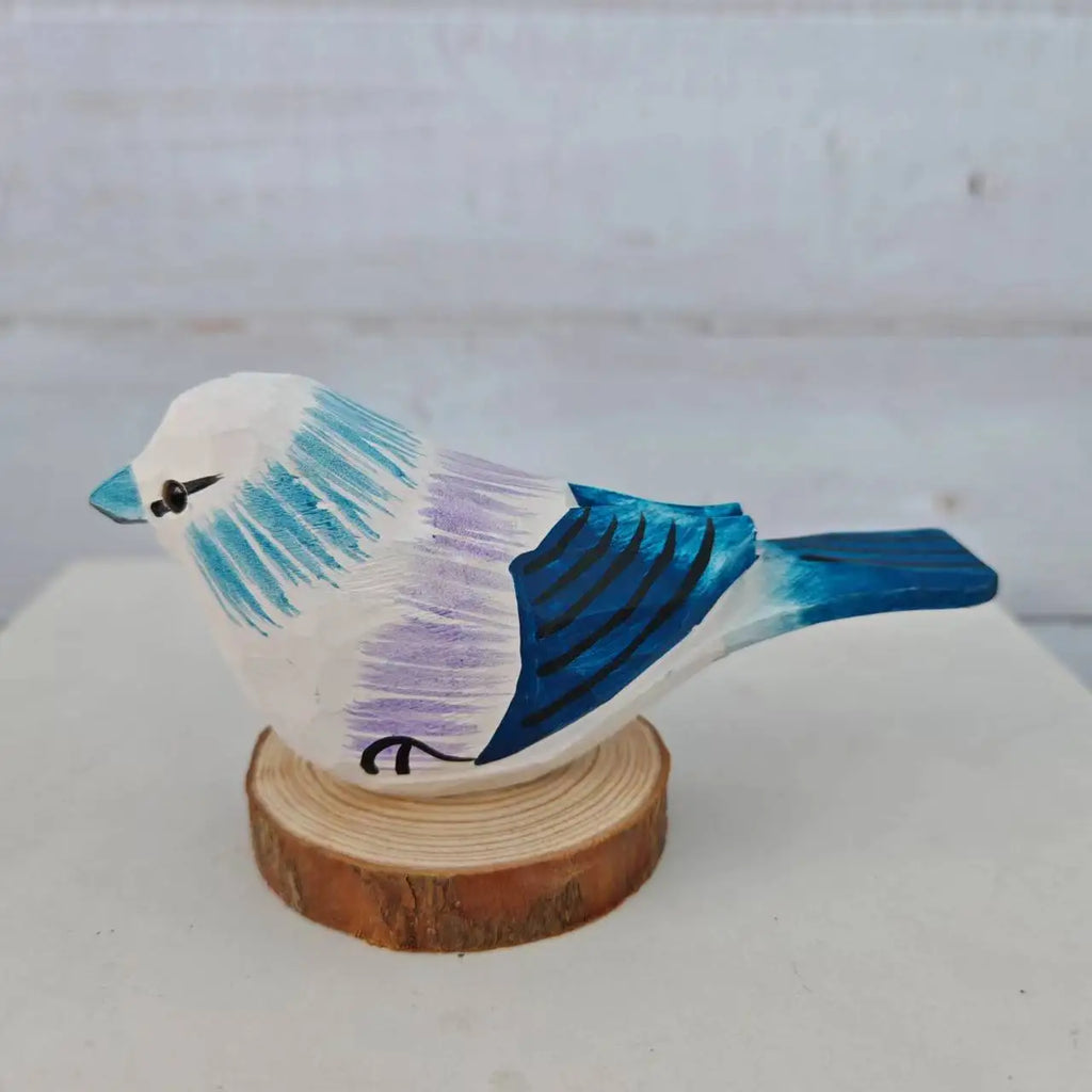 Desktop Ornament Cute Wood Carving Bird Mini Carving Small Bird Ornament Nordic-style Handmade Wooden Bird Figurine Home Decor Oasis Select D