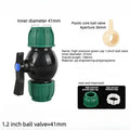 PE Ball Valve 4 Points 6 Points 1 Inch Water Pipe No Hot Melt Quick Connector Valve Switch Quick Connector Irrigation Joint Oasis Select 1.2 inches 40mm Upgrade Green Hat Ball valve