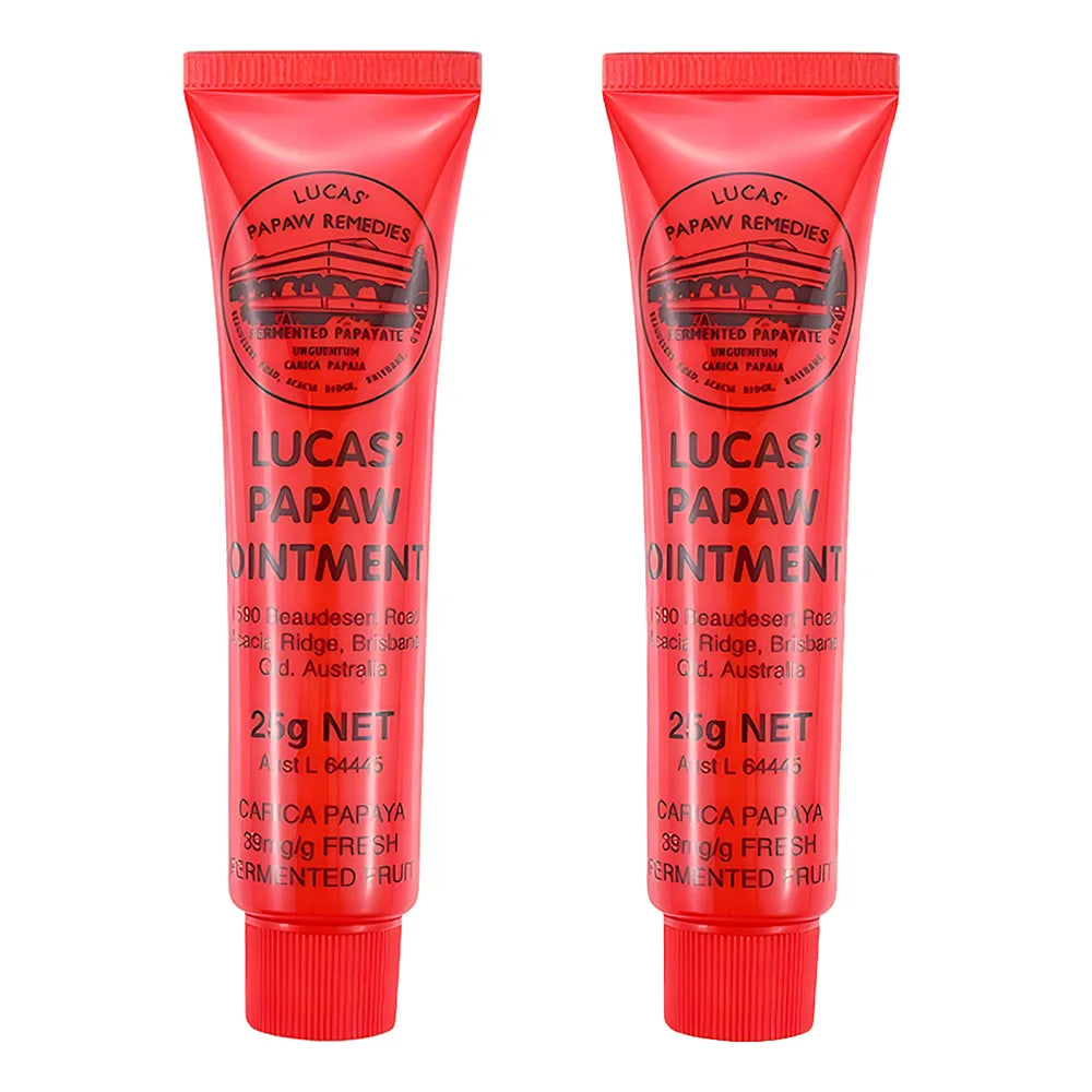 Papaw Ointment Balm Lipstick Moisturizing Anti Drying Multifunctional Hydrating Universal Cream Lip Balm Oil 25g Lucas Face Care Oasis Select 2Pcs