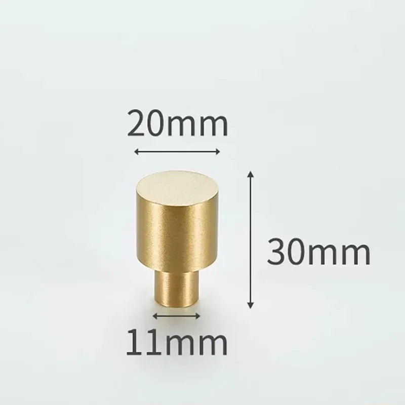 Modern Simple Solid Brass Cabinet Knobs Furniture Wardrobe Handle Kitchen Copper Pulls Doorknob Oasis Select 17