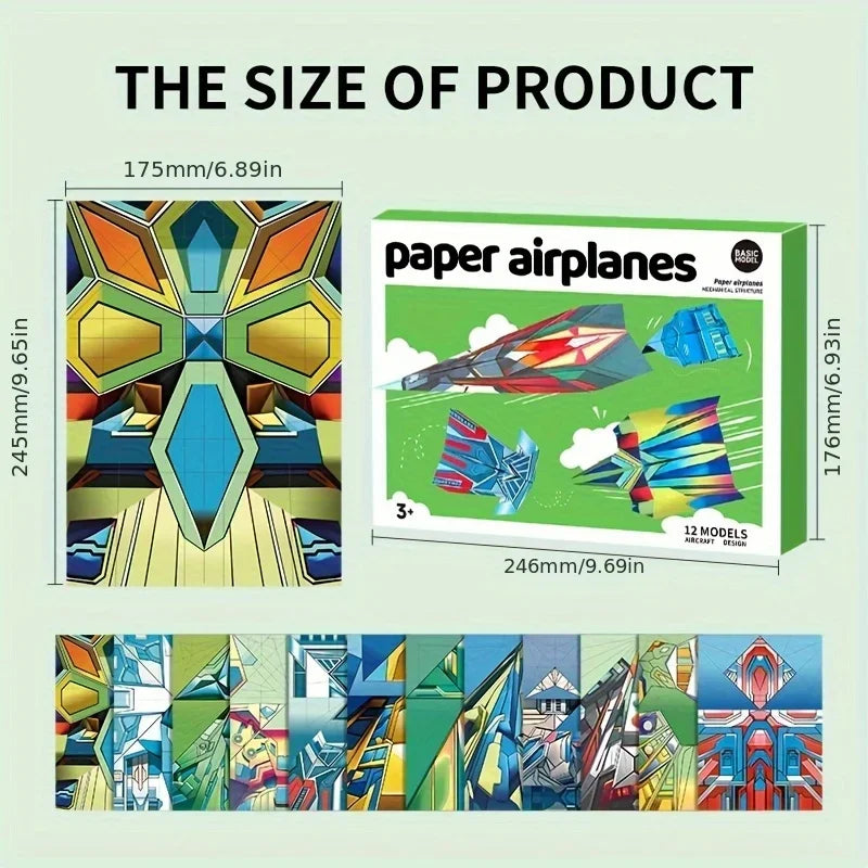 Interactive Paper Airplane Book: Easy Folding Flight Guide, Suitable for Young People and Beginners, with Colored Practice Pages Oasis Select