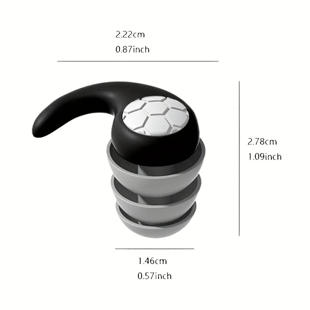 Silicone Noise Cancelling Earplugs Noise Filter Sleep Swimming Waterproof Three Layer Mute Earplugs Oasis Select