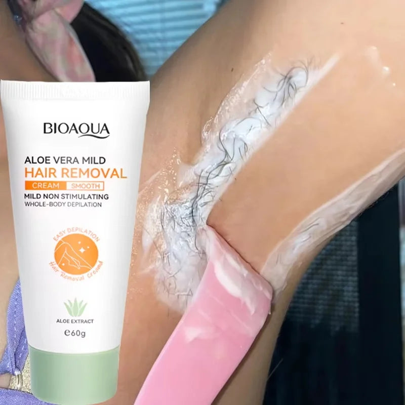 Aloe Vera Hair Removal Cream Gentle Painless Depilation For Armpit Leg Arms Body Mild Non Irritating Hair Remover Men Women 60g Oasis Select 1pc