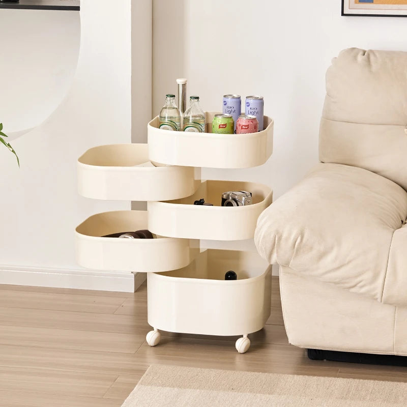 Bedside table 360 rotating mobile bedroom small cabinet Douyin Internet celebrity small storage simple locker Oasis Select