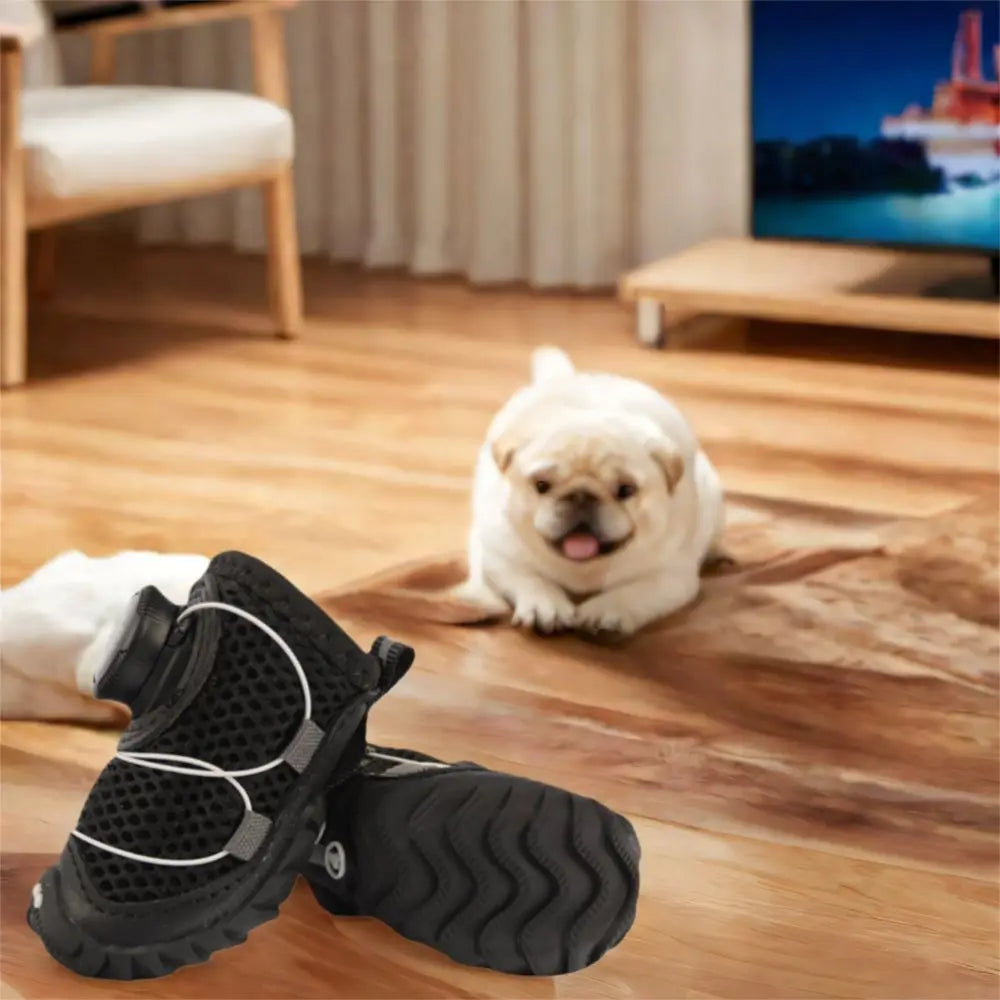4-Pack Breathable Mesh Dog Shoes | Reflective Adjustable Boots Dog Shoes & Boots Oasis Select